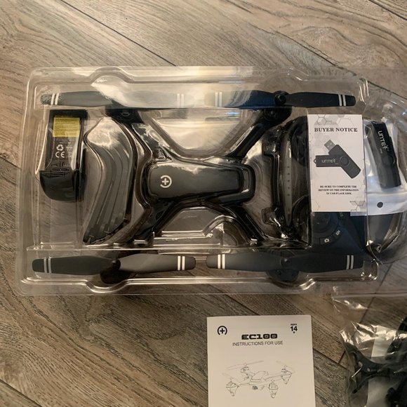 NEW UNTEI EC100 DRONE W/ 2K CAMERA, GRAVITY CONTROL, ALTITUDE HOLD HD - Picture 5 of 13
